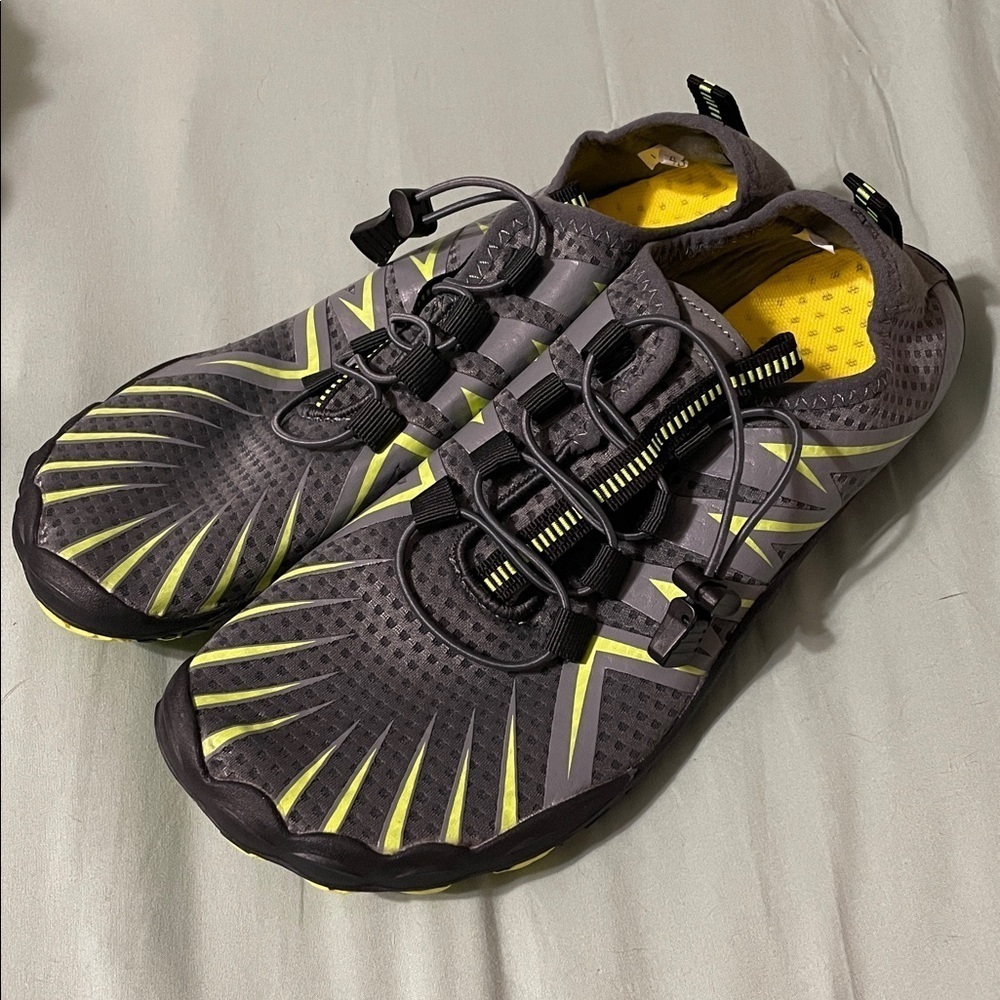 NWOT Hike Footwear Barefoot Shoes Quick Dry Lightweight Gray Yellow Sz 9.5 EU 43 - Picture 4 of 7